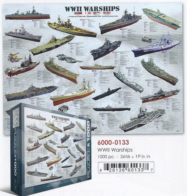 Eurographics - 6000-0133 - World War II Warships - 1000piece