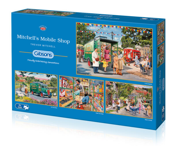 Gibsons - 5040 - Mitchell`s Mobile Shop (Trevor Mitchell) - 4 x 500 Piece Puzzles