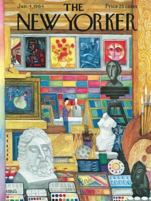 New York Puzzle Company - NPZNY1715 - The New Yorker - Art Shop (Robert Kraus) - 1000 Piece