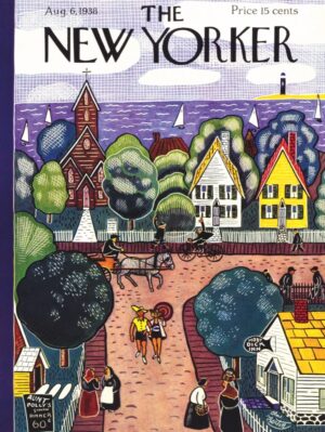 New York Puzzle Company - NPZNY1944 - The New Yorker - Village by the Sea (Charles E. Martin) - 1000 Piece