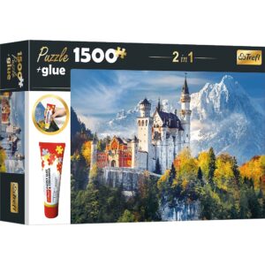 Trefl - 26184 - Neuschwanstein Castle in Autumn - 1500 Piece Includes Puzzle Glue