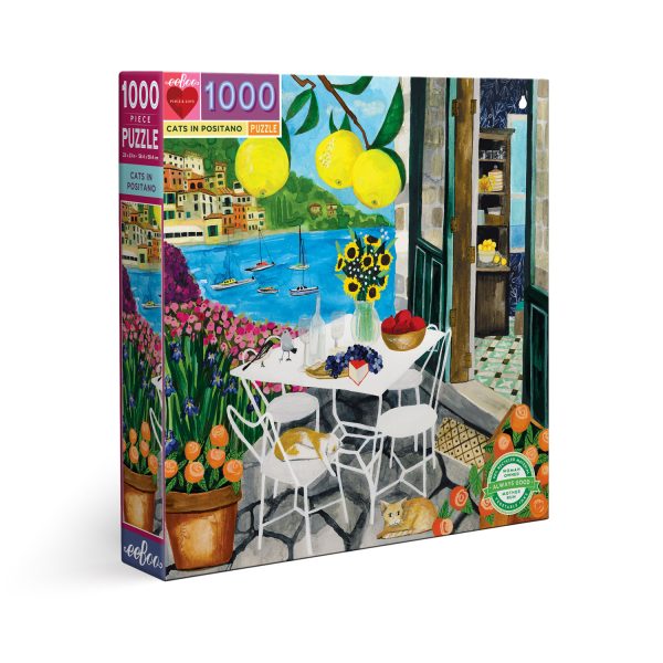 Eeboo - 50920 - Cats in Positano (Anisa Makhoul) - 1000 Piece
