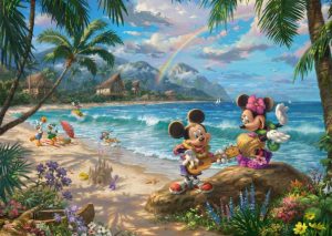 Schmidt - 57528 - Mickey & Minnie in Hawaii (Thomas Kincade) - 1000 Piece